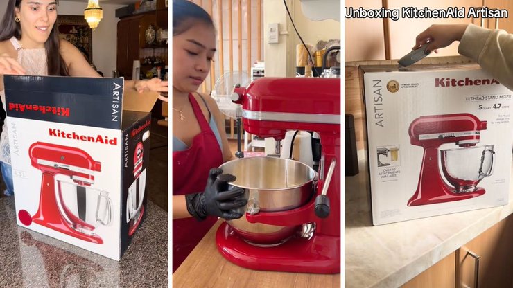 KitchenAid’s 5.6L Artisan Bowl-Lift Stand Mixer in empire red is on sale for more than 30 per cent off. 