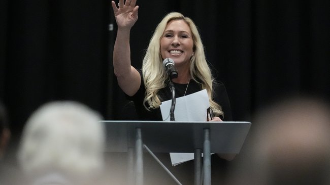 Marjorie Taylor Greene has sided with Carlson.