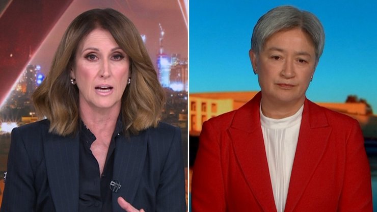 Nat Barr confronts Penny Wong